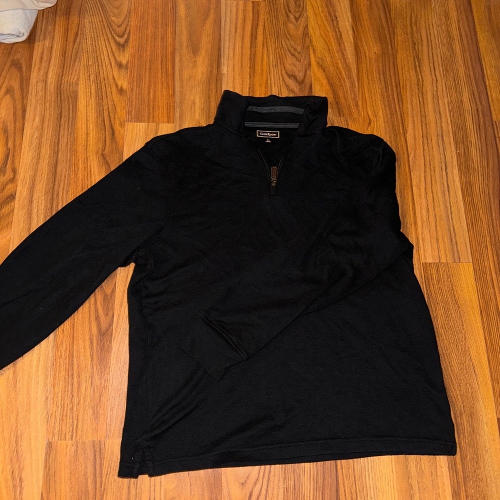 Club Room Charcoal Quarter-Zip Sweater
